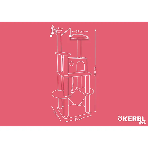 KERBL Ονυχοδρόμιο Γάτας Matteo 59x52xH162 grey
