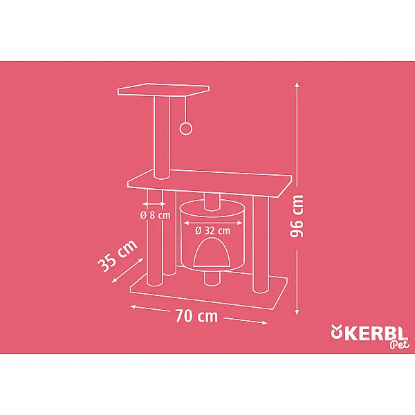 KERBL Ονυχοδρόμιο Darklight 70x35xΥ96cm