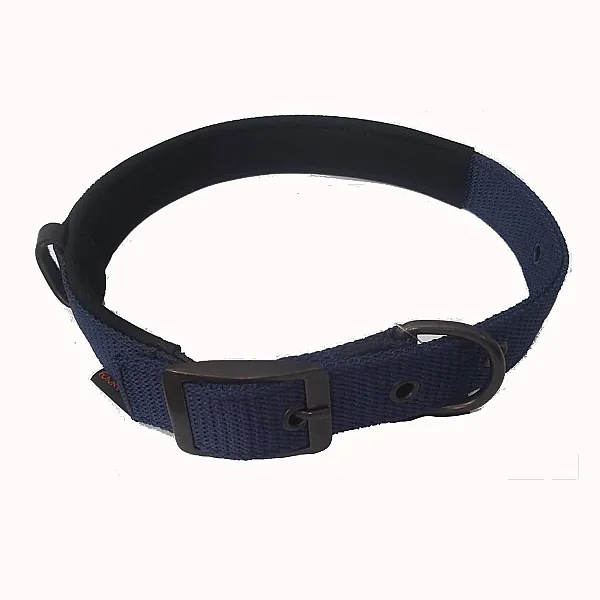 Περιλαίμιο Διπλό Ιμάντα Dark με Επένδυση Neoprene Π3cm Μ34-46cm Σκουρο Μπλε