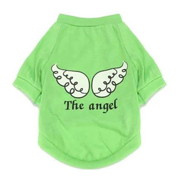 T Shirt Σκύλου / Γάτας The Angel Πράσινο 29.5εκ