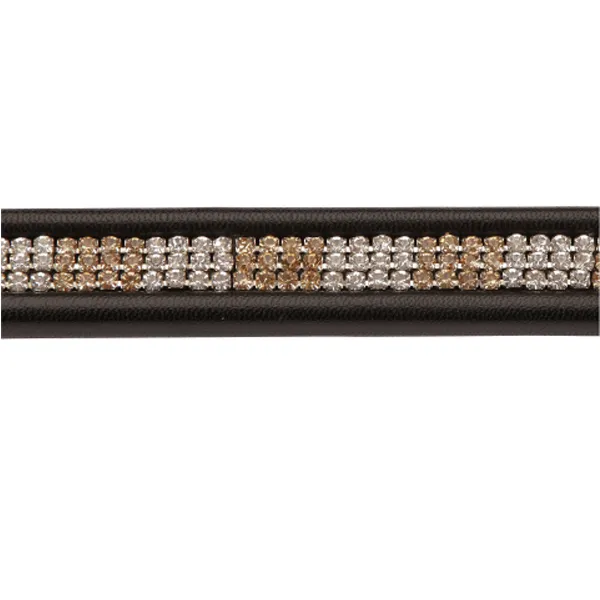 Δερμάτινο Διακοσμητικό Χαλιναριών Rhinestones  "Gold and Silver", cob