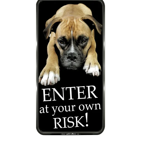 ΠΙΝΑΚΙΔΑ PVC "ENTER ΑΤ YOUR OWN RISK" 150Χ310ΜΜ