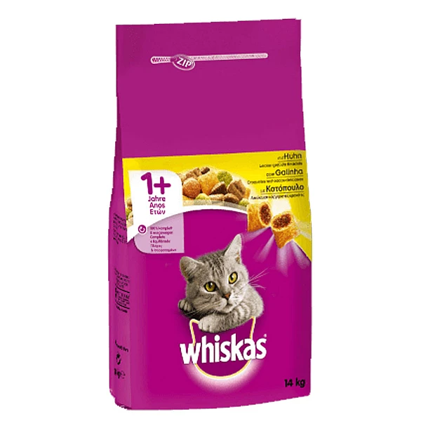 Whiskas Adult με κοτόπουλο και γεμιστές κροκέτες 300g