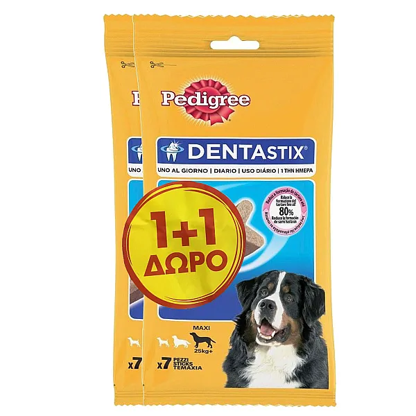 Pedigree Dentastix Large 25kg+ 4τμχ 1+1 ΔΩΡΟ 2*154gr 2*4τεμ