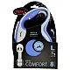 flexi Leash New Comfort L 8m Ταινία max 50kg, Μπλέ