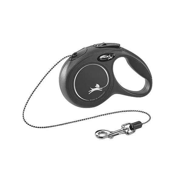 flexi Leash New Classic-Cord XS 3m max 8 kg Black