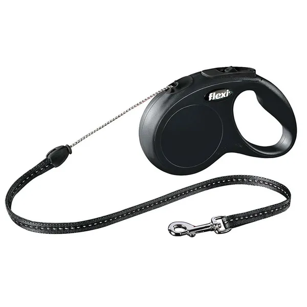 flexi Leash New Classic-Cord S 5m max 12 kg Black