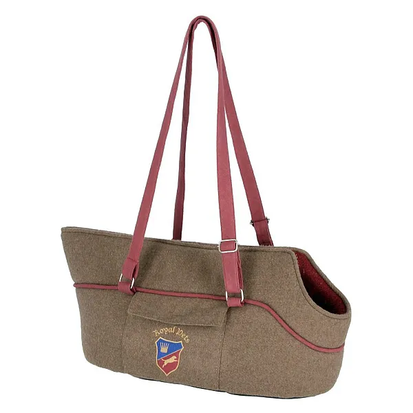 KERBL Carry Bag Royal Pets 56x25x24cm, brown/red
