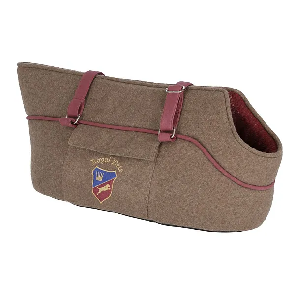 KERBL Carry Bag Royal Pets 56x25x24cm, brown/red