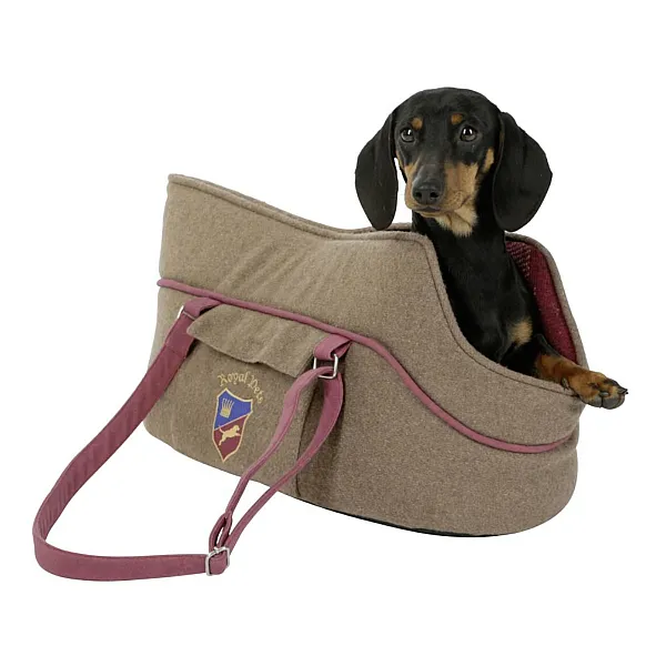 KERBL Carry Bag Royal Pets 56x25x24cm, brown/red
