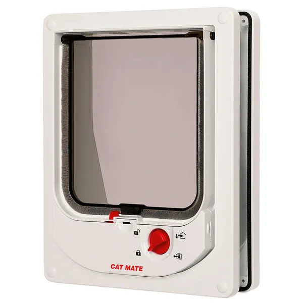 KERBL Pet-Mate® Πόρτα Γάτας 4 Δρόμων Μέ Μαγνήτη Κολάρου Άσπρη 254w