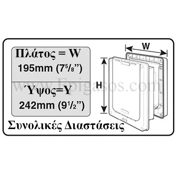 KERBL Pet-Mate® Πόρτα Γάτας 4 Δρόμων Μέ Μαγνήτη Κολάρου Άσπρη 254w