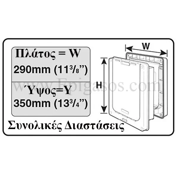 KERBL Pet-Mate® Πόρτα Σκύλου 2 Δρόμων Άσπρη 215W