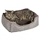 KERBL Snugly bed Samuel silver/darkgrey,60x50x17cm