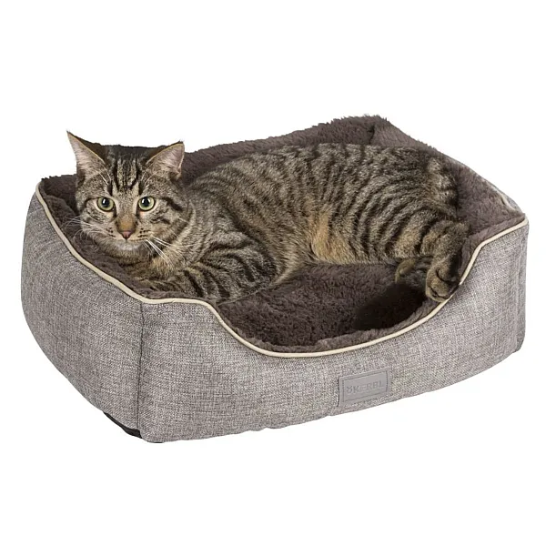 KERBL Snugly bed Samuel silver/darkgrey,50x40x15cm
