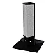 KERBL Scratching post 4-corner 3 side sisal mat black 48x48xY80cm