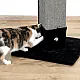 KERBL Scratching post 4-corner 3 side sisal mat black 48x48xY80cm