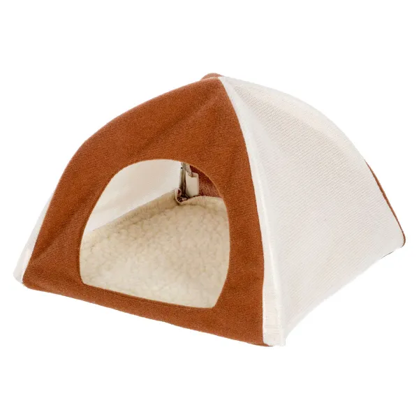 Σκηνή Χάμστερ Tipi  18x18x15Υcm Καφέ / Άσπρο