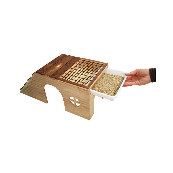 kerbl Ξύλινη Καμπίνα Τρωκτικών Με Ράμπα ΜxΠxΥ 48x22x20 εκ.