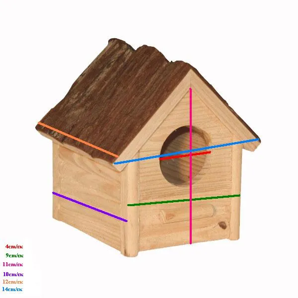 KERBL Ξύλινη Καλύβα Για Χαμστεράκι ΜxΠxΥ 14 x 12 x 13 εκ.