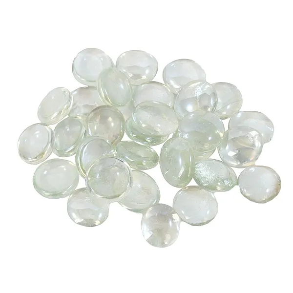 Διακοσμητικό Χαλίκι Ενυδρείου Γυάλινο flat transparent  300 g Ø2cm