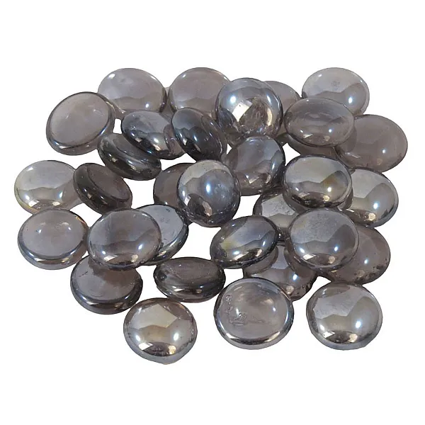 Διακοσμητικό Χαλίκι Ενυδρείου Γυάλινο flat graphite 300 g Ø2cm