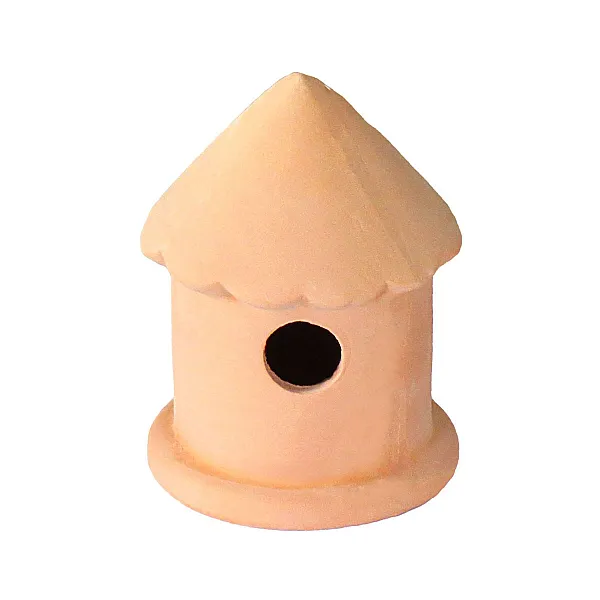Small hut ceramic natural 9,5 cm